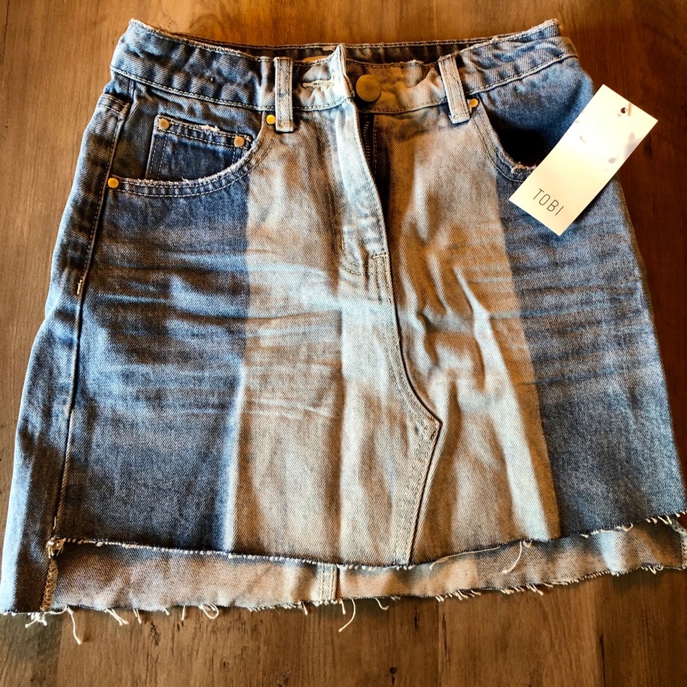 Tobi Denim Mini Skirt